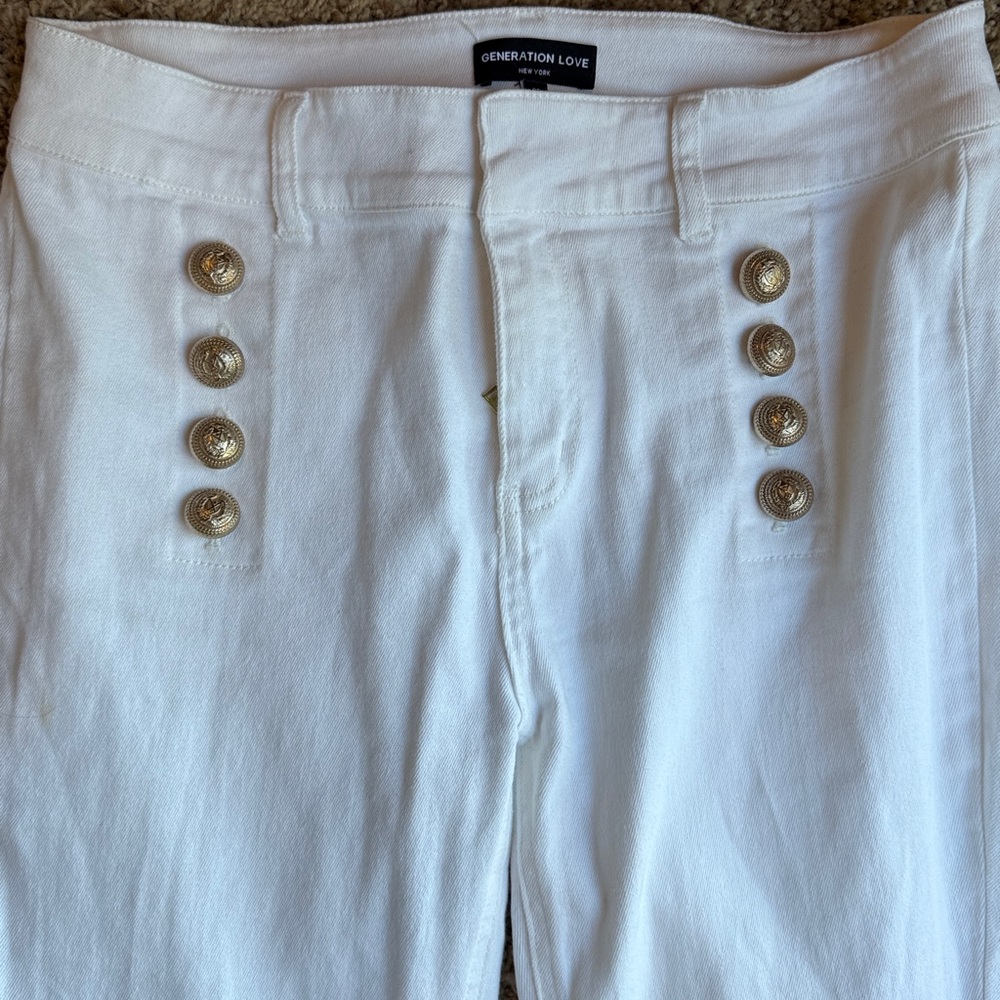Generation Love Amirah High Waist Sailor Button‎ Front Crop SZ 29